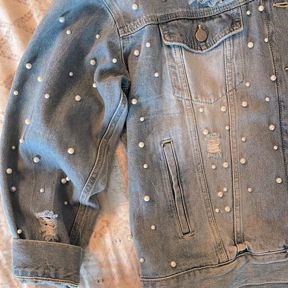 Free People Pearl Denim Jacket - Small - Picture 4 of 7